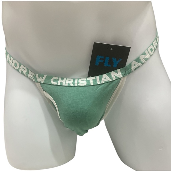 Andrew Christian Fly Jock Sage Green XL Extra Large - Picture 1 of 9